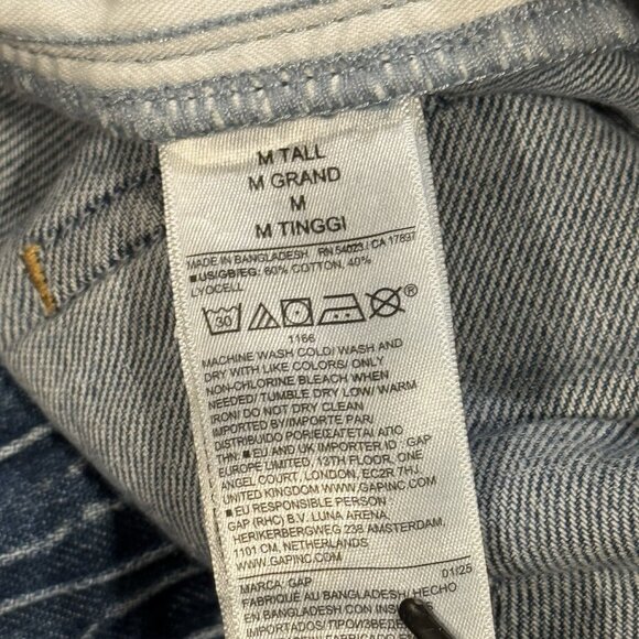 NWOT GAP High Rise Baggy Wide Leg Pull On Ultrasoft Denim Jeans Sz Medium Tall - Picture 10 of 15